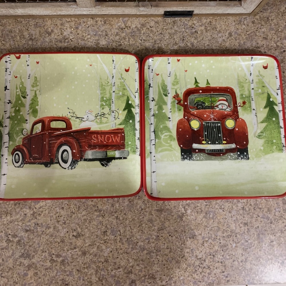 Red truck plates